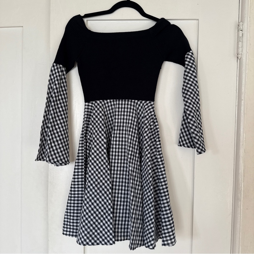 Honey Belle Black Knit Sweater Dress